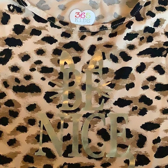 365 KIDS Garanimals top,leopard & Gold cute pattern size (6) stretchy. - Picture 3 of 7